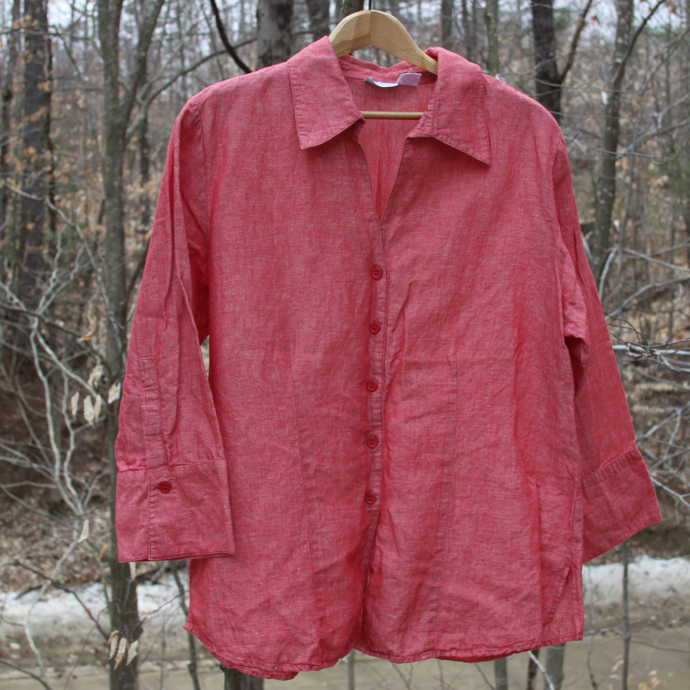 Button-down shirt - 60% Linen/40% Cotton